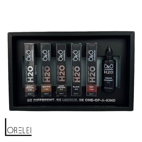 Фарба для брів та вій OkO Liquid Hybrid Tint H20, набір 00652 фото