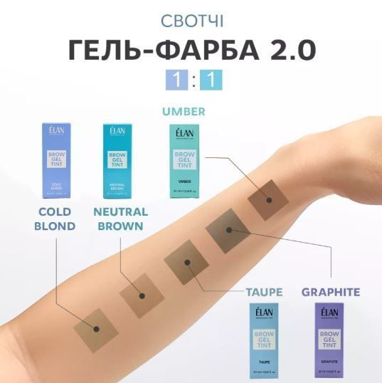 Гель-краска для бровей ELAN Cold Blond (Холодный блонд), 20 мл 00151 фото