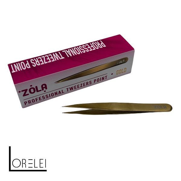 Точковий пінцет для брів ZOLA GOLD 00180 фото
