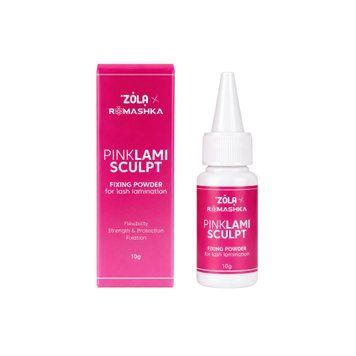 ZOLA x Romashka Фиксирующая пудра для ламинирования ресниц Pink LamiSculpt, 10 г 00966 фото