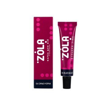 Фарба для вій ZOLA 06 Blue Black (Синьо-чорна), 15 мл 00587 фото