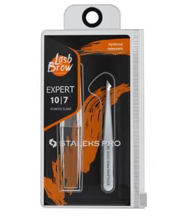 Пінцет для брів STALEKS PRO EXPERT-10 TYPE 7 00892 фото