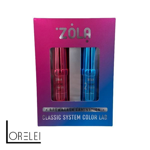 Набір препаратів для ламінування вій та брів Zola Brow&Lash Lamination Classic System Color Lab, склад 1,2 00282 фото