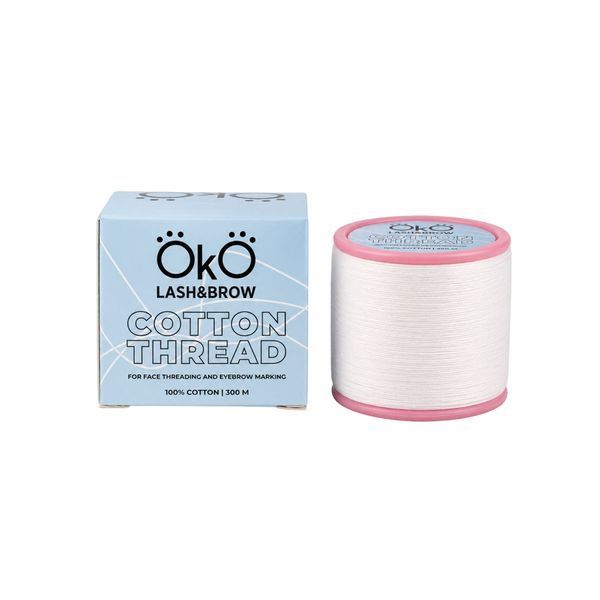 Нитка для тридингу обличчя та розмітки брів Oko Cotton Thread, 300 м 00897 фото