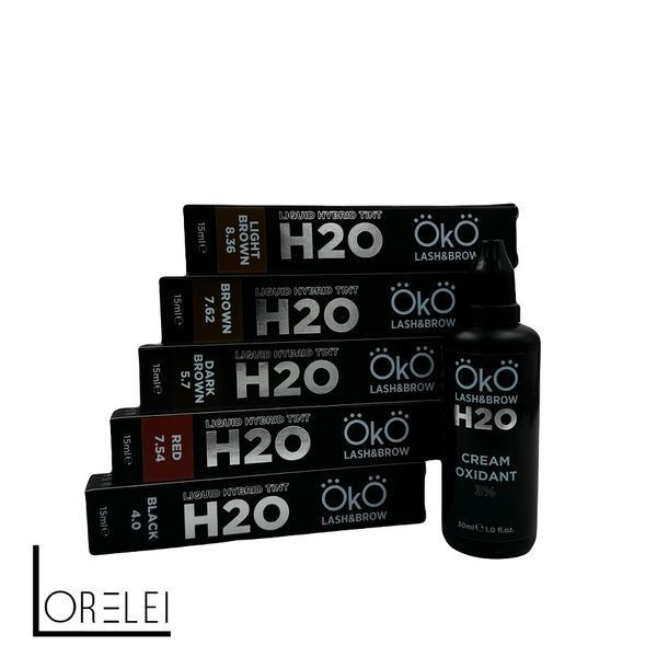Фарба для брів та вій OkO Liquid Hybrid Tint H20 Black 4.0 , 15 мл 00404 фото